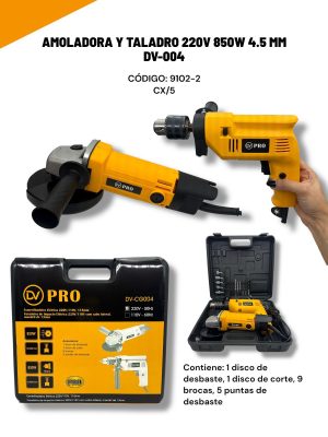 Amoladora Eléctrico + Taladro DvPro